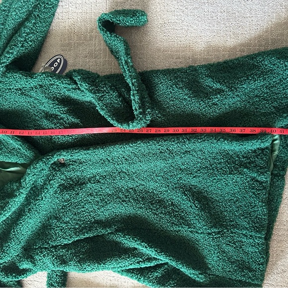 NWT Women’s Scoop Green Teddy Jacket Coat Faux Fur Wrap Viral Instagram XL 16 18 - Picture 12 of 13